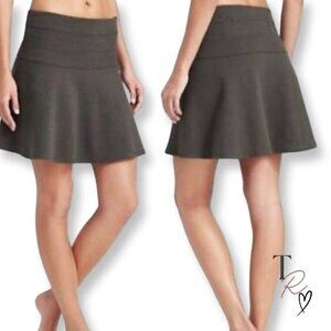 Athleta Skyose Ponte Twill Casual Golf Tennis Sporty Mini Skirt Grey Size 6 Tall